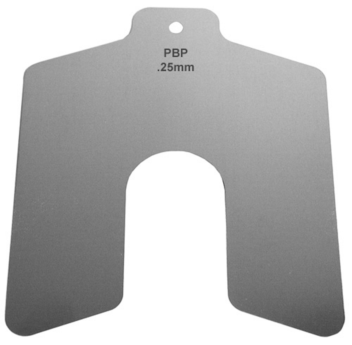 Precision Brand Stainless Slotted Shim 2"x2" Gauge .010 Slot Size 5/8" 