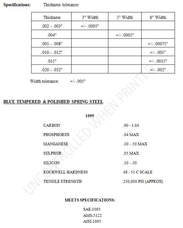 Spec Sheet