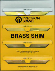 PRECISION BRAND 17535 Shim Stock,Roll,Brass,0.0310 In,6 In